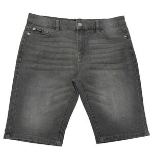 Rocawear Shorts Mens Size 36W Grey Dark Wash Denim Stretch Y2K‎ Vintage
